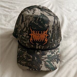 Camo Cap with Orange Logo